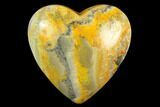 Polished Bumblebee Jasper Heart - Indonesia #121194-1